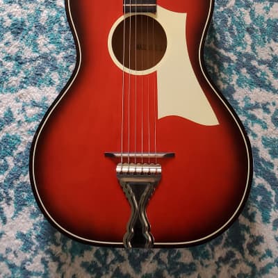Domino Parlor Guitar 1960's  - Red for sale