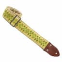 Henry Heller HVDX-31 Vintage Deluxe Reissue 2" Guitar Strap Diamonds and Flowers