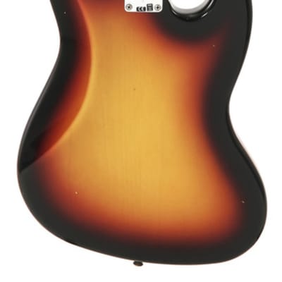 Fender Custom Shop 1964 Jazz Bass Journeyman Relic 3 Tone Sunburst Lefty image 3