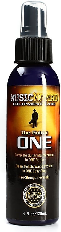 MusicNomad The Guitar One All in 1 Cleaner  Polish & Wax - 4-oz. Bottle image 1