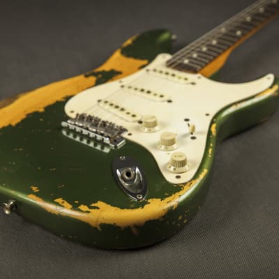 Fender Custom Olive Green Stratocaster Nitro Relic 1995 | Reverb