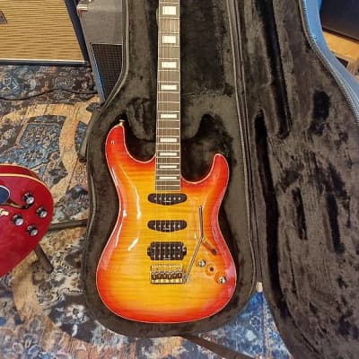 Blade Custom California Handmade Guitar, Carved Top, AAA Flamed Maple Top Cherry Sunburst 2023 - Cherry Sunburst for sale