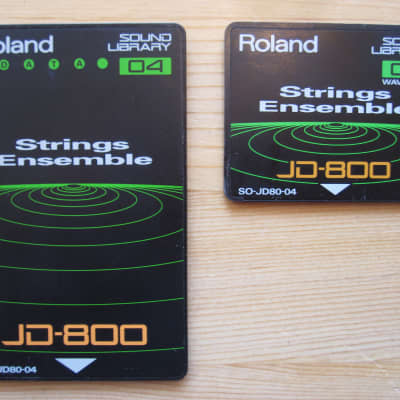 rare vintage Roland JD-800 Strings Ensemble PN-JD80-04 cards set waveform patch image 1