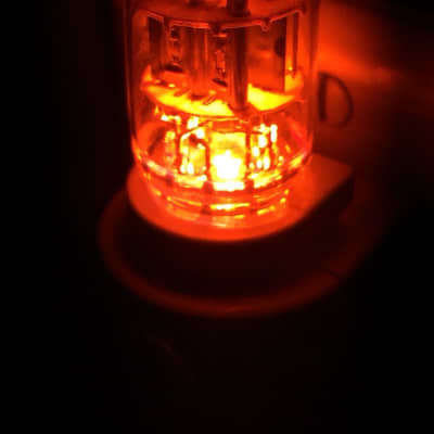 6AK5 6AL5 Style Amber Vintage Vacuum Tube Valve LED NIGHT LIGHT (Steampunk TV Ham Radio Guitar Amp) image 4