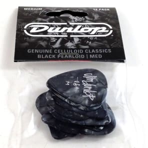 Dunlop 483P02MD Celluloid Standard Classics Medium Guitar Picks (12-Pack)