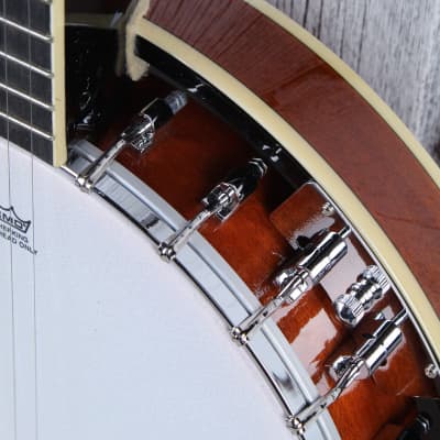 Oscar Schmidt OB4 5 String Banjo with 24 Bracket Tone Ring Natural Gloss Finish image 3