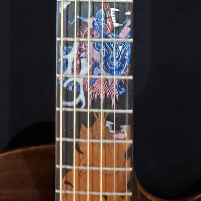 Blueberry NEW IN STOCK Handmade Acoustic Guitar TIgers and Dragons image 4