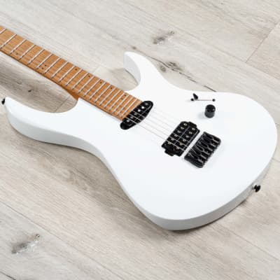 Balaguer Select Diablo Retro 27-Fret Guitar, Roasted Maple Fretboard, Hardtail, Gloss Solid White for sale