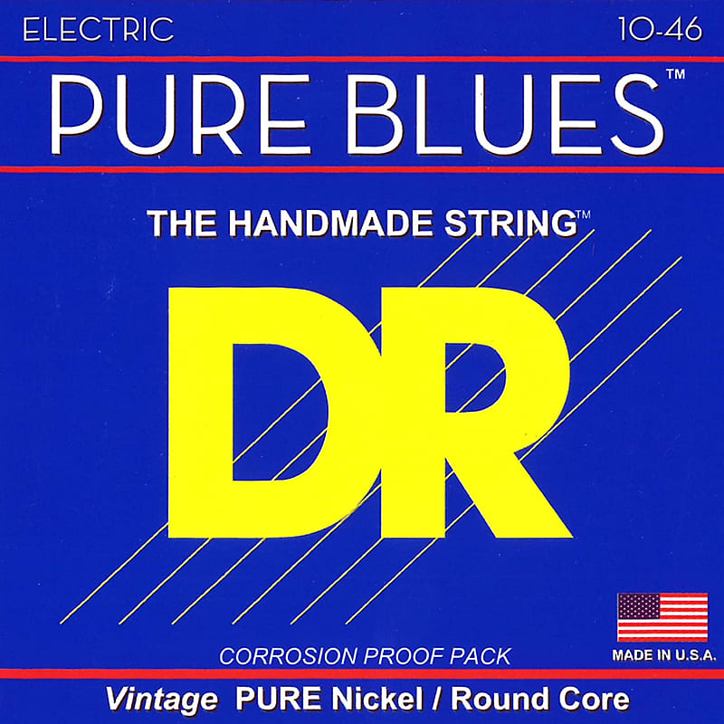 DR PHR-10 Pure Blues Pure Nickel Electric Guitar Strings 10-46 image 1
