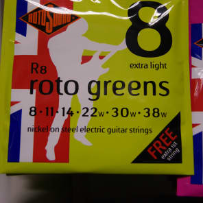 Rotosound R8 Roto Greens Electric Guitar Strings - Extra Light (8-38)