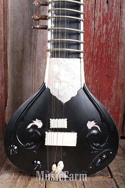 Maharaja Musicals Electric Sitar Tun Wood with Pickup Chipboard Case and Gig Bag