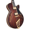 D'Angelico Deluxe Series SS Semi-Hollow Single Cutaway Electric Guitar Satin Brown Burst