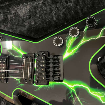 Dean USA Dime Razorback Custom Slimebolt Graphic w/ Dean Hard | Reverb