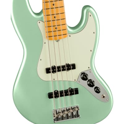 Fender American Professional II Jazz Bass® V, Maple Fingerboard, Mystic Surf Green image 4