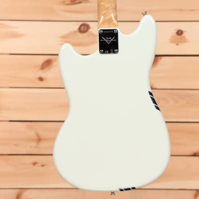 Fender Custom Shop 1964 Mustang NOS - Olympic White with Baltic Blue Racing Stripe - CZ562674 image 7