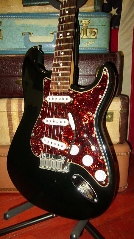 1993 Fender Strat Plus Black w Hard Case image 1