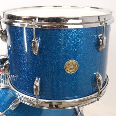 Gretsch Blue Sparkle 3pc Drum Kit Set Vintage 1950's 3ply image 8
