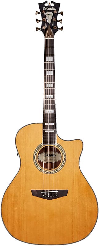 D'Angelico Premier Gramercy Acoustic Electirc Guitar, Ovangkol, Vintage Natural, DAPG200VNATAPS image 1