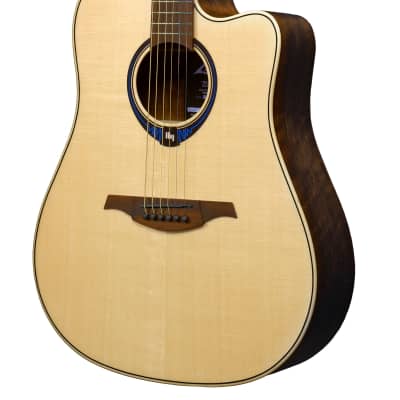 LAG THV20DCE Tramontane Dreadnought Cutaway Acoustic Guitar with Hyvibe image 3