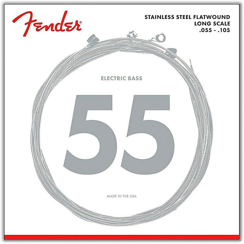 Genuine Fender® Stainless 9050M Flatwound Bass Strings, Set of 4 073-9050-406 image 1