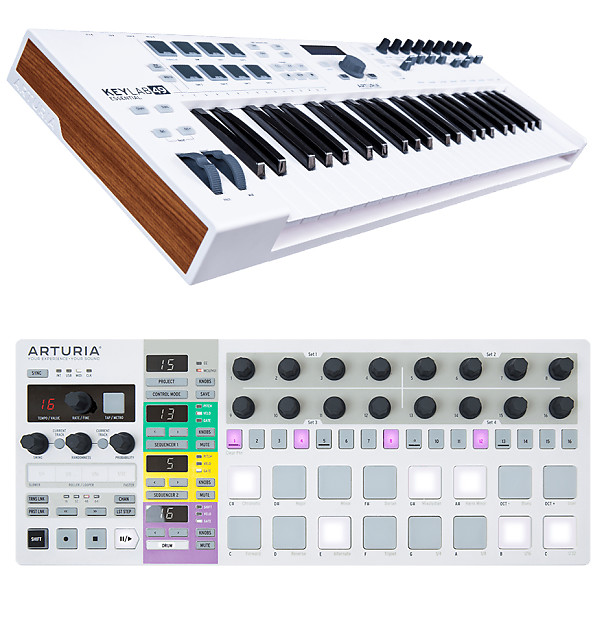 Arturia KeyLab 49 Essentia MIDI Controller Keyboard W/ BeatStep Pro Controller image 1