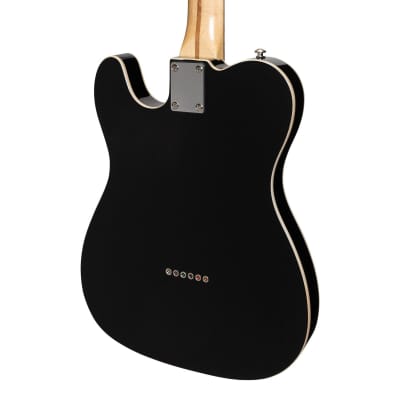 J&D Luthiers Custom TE-Style Electric Guitar (Black) image 5