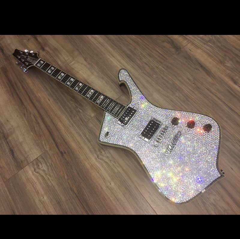 大特価 イラスト Ibanez Paul Reverb | Clear Custom Rhinestone PS120 Model Stanley アクセサリー