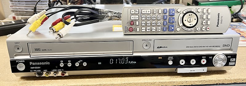 Panasonic DMR-ES35V DVD selling Recorder VHS Dubbing VCR Player Combo Cables NO REMOTE