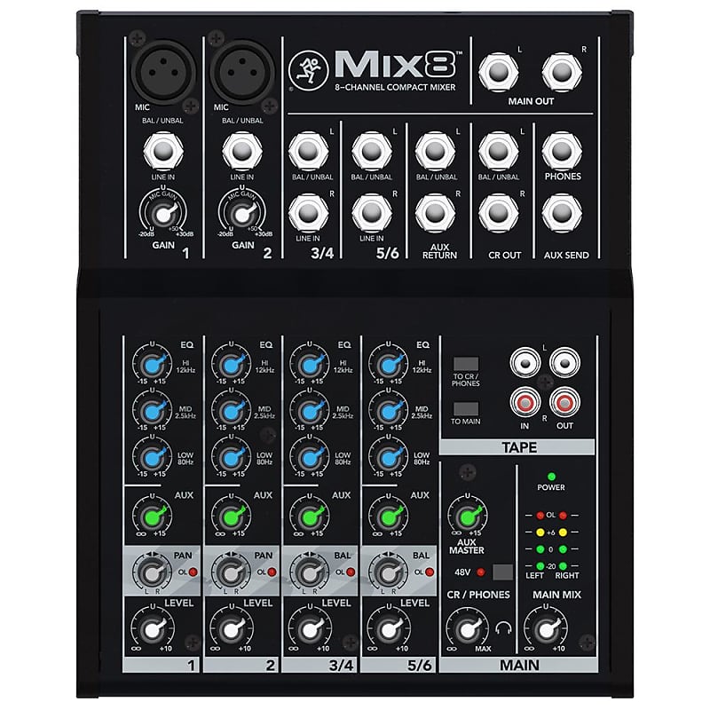 Mackie Mix8 8-Channel Compact Mixer image 1