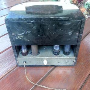 1940's Magnatone Student Small Practice Amp Grey With white handle image 4