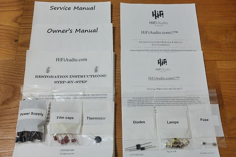 Sansui SM-320 restoration kit filter capacitor repair rebuild fix  			