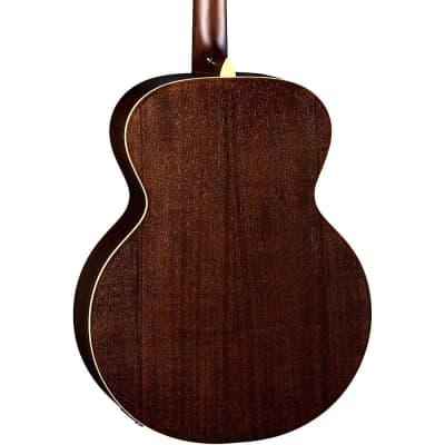 Luna Guitars Art Vintage Solid Top Jumbo Acoustic/Electric Guitar Distressed Brownburst image 2