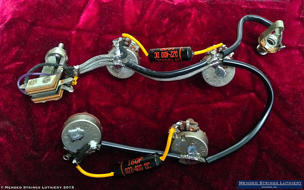 Immagine 1964 Gibson ES-335 Wiring Harness Pots CTS 500K Sprague Black Beauty Capacitors Switchcraft - 1