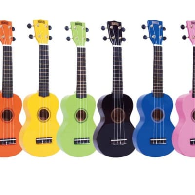 Mahalo MR1 Rainbow Series Ukulele with soft Cover Black image 2