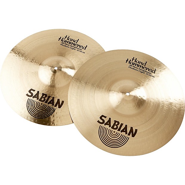 Sabian 18" HH New Symphonic Medium Light Orchestral Cymbals (Pair) imagen 1