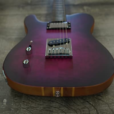 AIO TC1-H Left-Handed Electric Guitar - Boysenberry *Humbucker Neck Pickup image 9