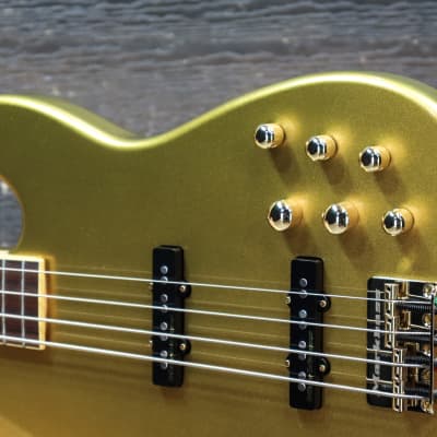 Markbass MB JP Gold 4 GD PF 4-String Gold Finish Electric Bass w/Bag #BA500050 image 7
