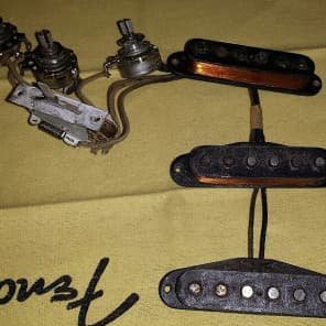 1960 Fender Stratocaster Pickup Set & Wiring Harness pre-CBS Strat Pickups/Pots image 1