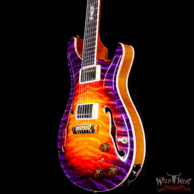 Paul Reed Smith PRS Private Stock # 10383 Quilt Top McCarty 594 Hollowbody II Piezo Brazilian Rosewood Fingerboard Indian Ocean Sunset image 2