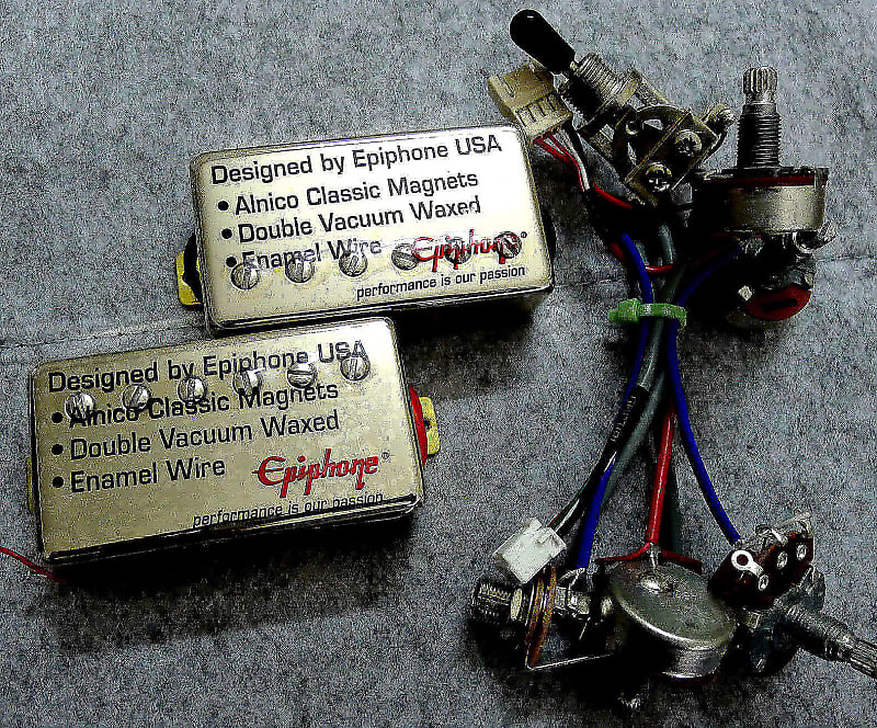 Epiphone Guitar Wiring Harness with Alnico Humbucker Pickups | Reverb