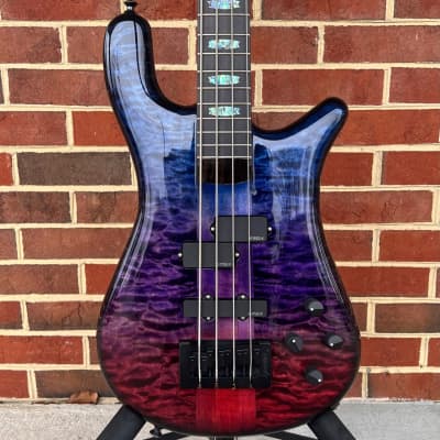Spector USA NS-2, Interstellar Gloss, Quilted Maple Top, Reclaimed Redwood Body, 3pc Maple Neck, Ebony Fretboard, Abalone Crown Inlays, EMG PX/SJX Pickups, HAZ Preamp, Hardshell Case for sale