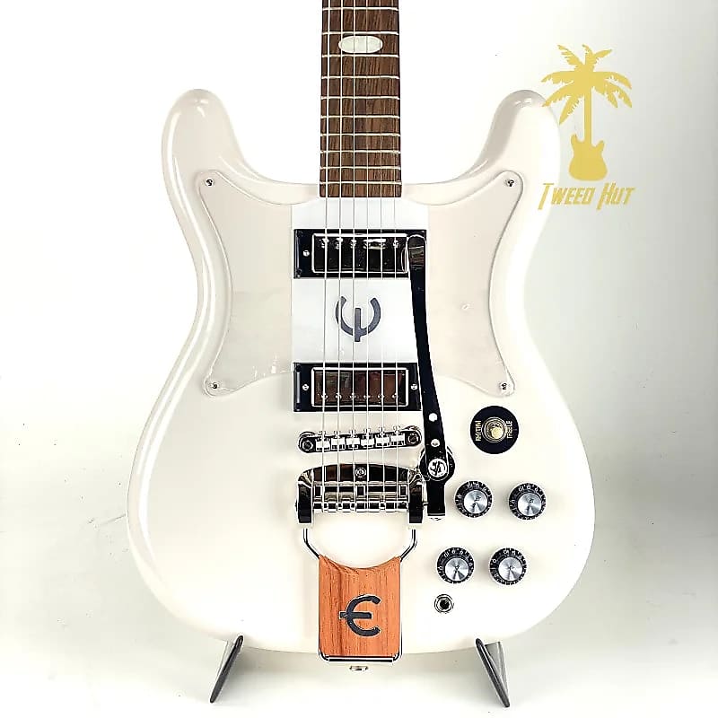 Epiphone Crestwood Custom Tremotone Polaris White | Reverb