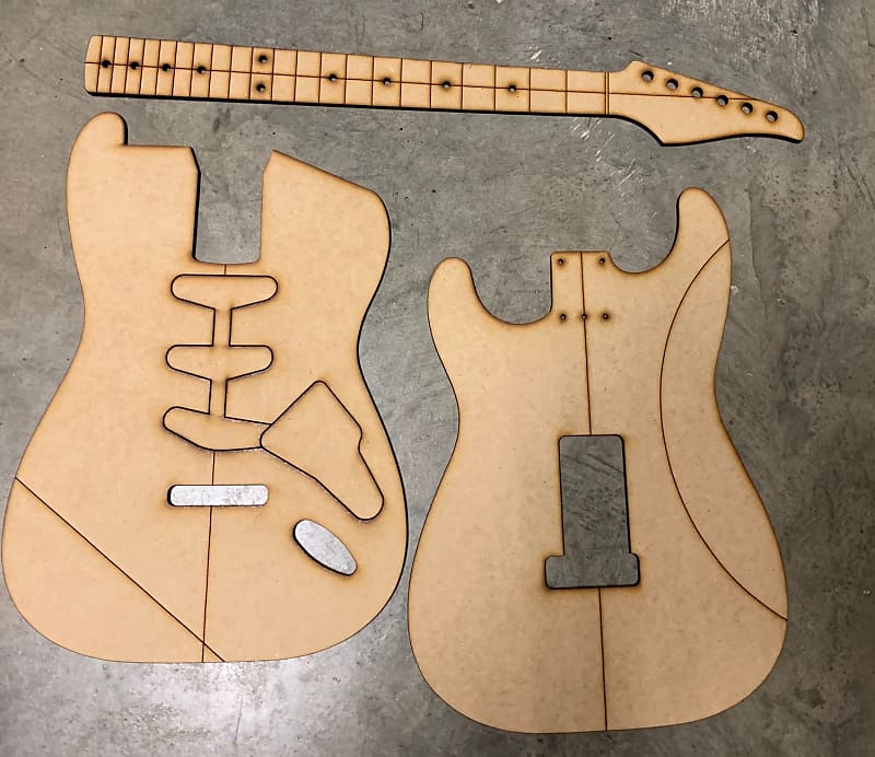 Guitar Building Templates 60's Strat Template w/Suhr style | Reverb