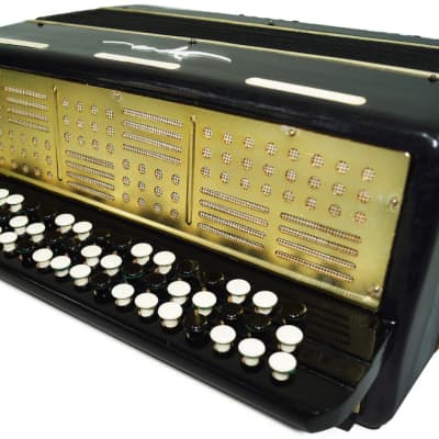 3 Row Chromatic Button Accordion Bayan Era made in Russia New Straps Case 2156, Rich and Beautiful sound! image 6