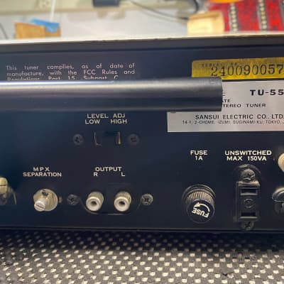 Sansui TU-555 - Stereophonic Solid State Tuner image 5