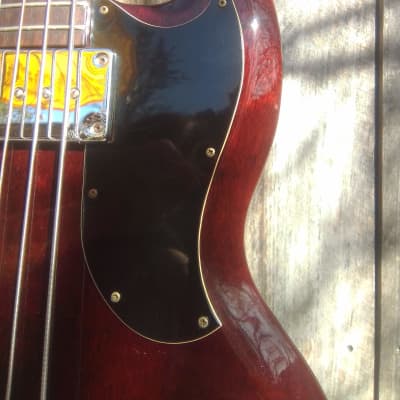Lefty 1969 Gibson  EB-0 short scale with Factory Double Guards Left Handed image 10