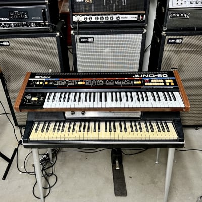 Roland Juno-60 1980’s original vintage analog synth poly-synth synthesizer MIJ Japan image 2
