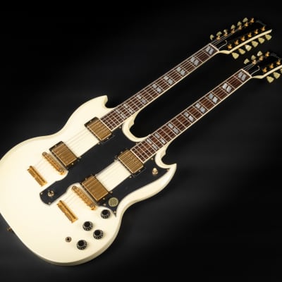 1992 Gibson EDS-1275 Alpine White GH | USA Doubleneck Vintage SG Gold Hardware Eagles | OHSC image 5