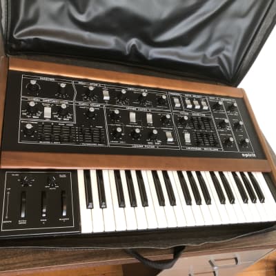 RARE Vintage 1983 Crumar Spirit — Bob Moog Designed Masterpiece — Gorgeous Cosmetics, Complete w/ Original Leather Case