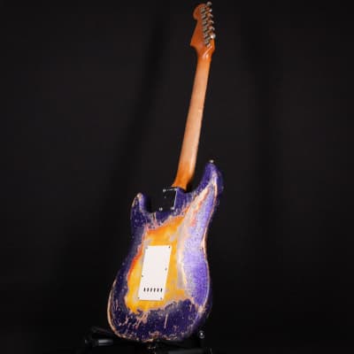 Fender Custom Shop 1962 Stratocaster Super Heavy Relic Dennis Galuszka Masterbuilt Brazilian Rosewood Purple Sparkle / 3 Color Sunburst 2024 (R135800) image 14